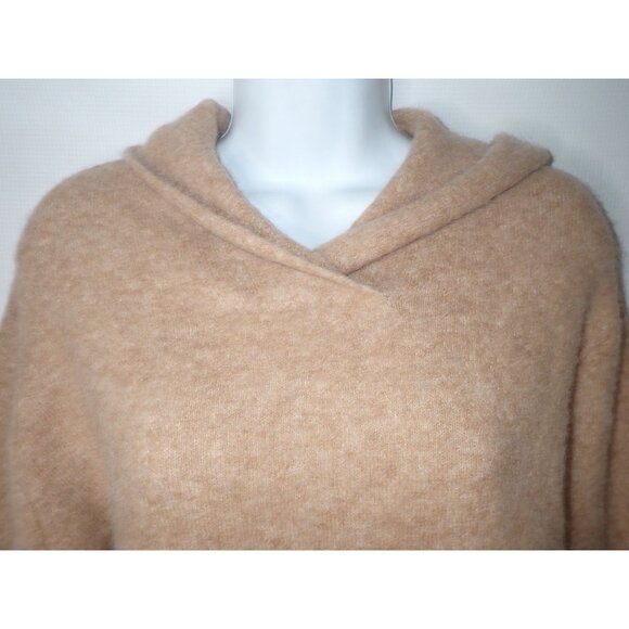 Vince Wool Alpaca Oversized Kangaroo Pocket Hoodie Size XS Tan‎ Sweater - Picture 3 of 7
